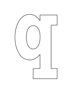 Lowercase Letter Q Coloring Pdf, Free Vectors File